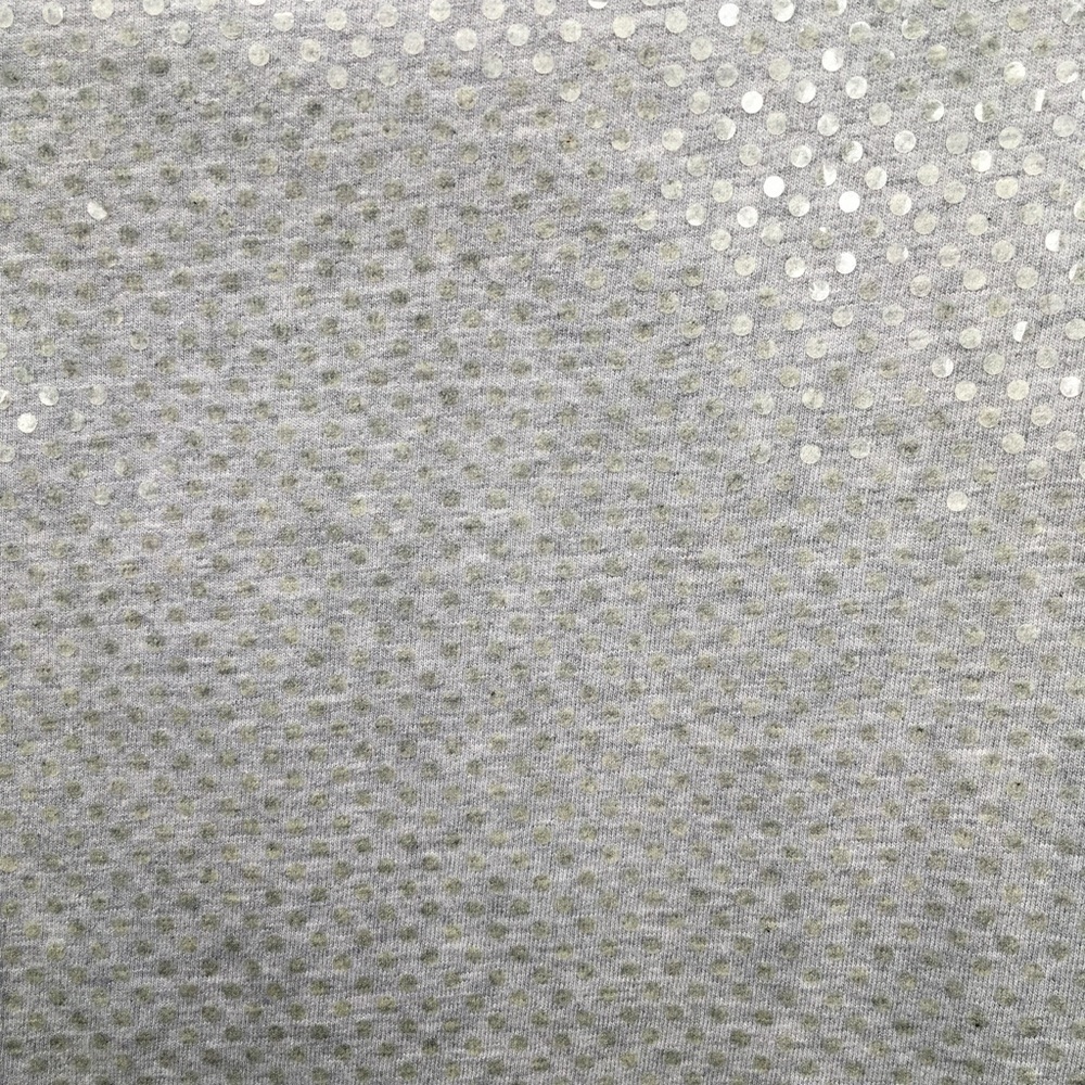 Gray Clear Sequin Athleisure Semi Crop Tank Top Small - Picture 3 of 4